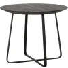 Couchtisch Highlight Teak schwarz D 50 cm