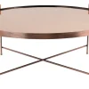 Couchtisch Metall Glas kupfer