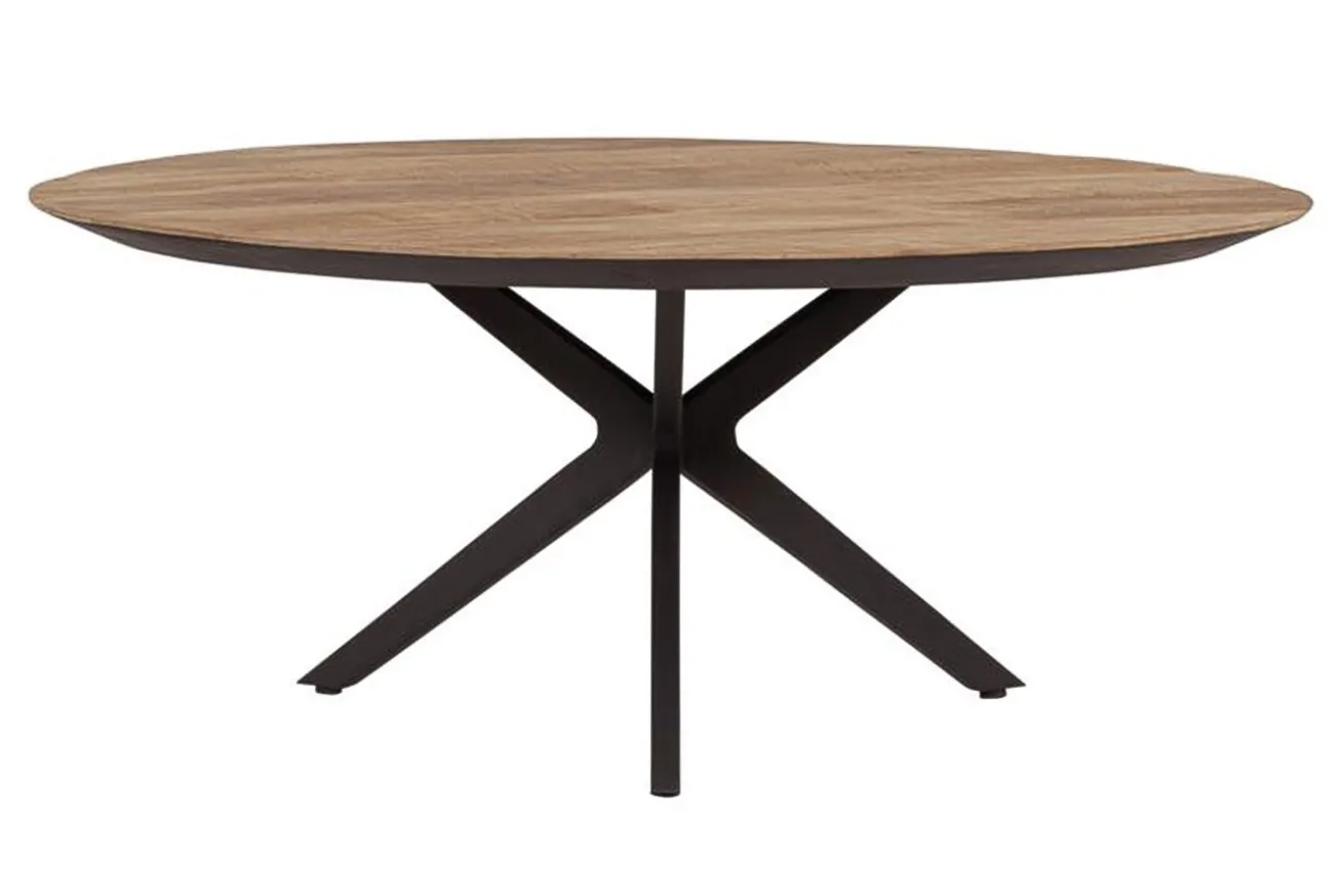 Couchtisch Metropole Teak Metall D 90 cm