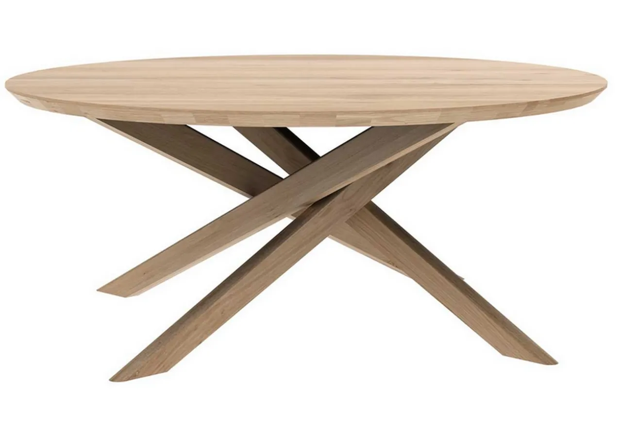 Couchtisch Mikado Eiche massiv rund D 100 cm