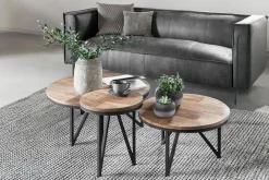 Couchtisch Odeon Teak natur D 80 cm