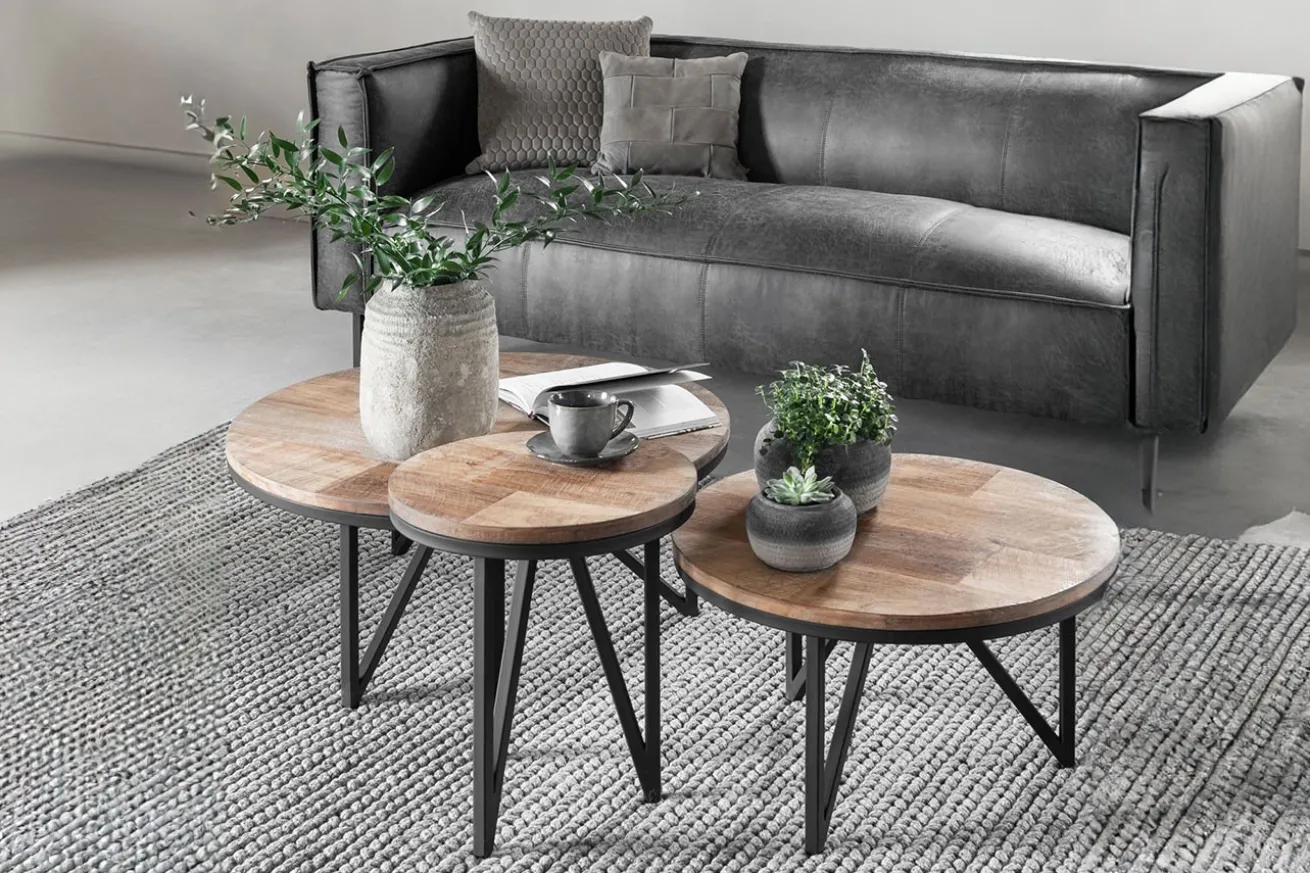 Couchtisch Odeon Teak natur D 80 cm