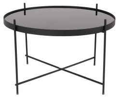Couchtisch rund Metall glas