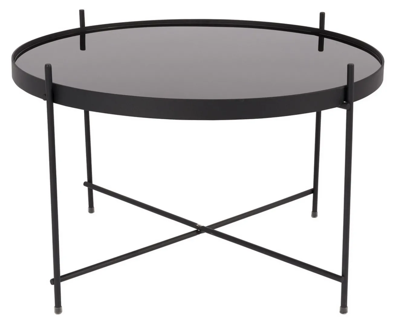Couchtisch rund Metall glas