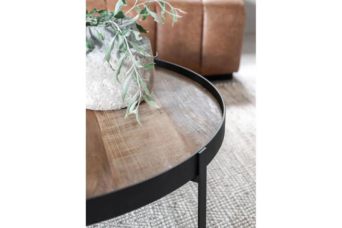 Couchtisch Set Highlight rund natur