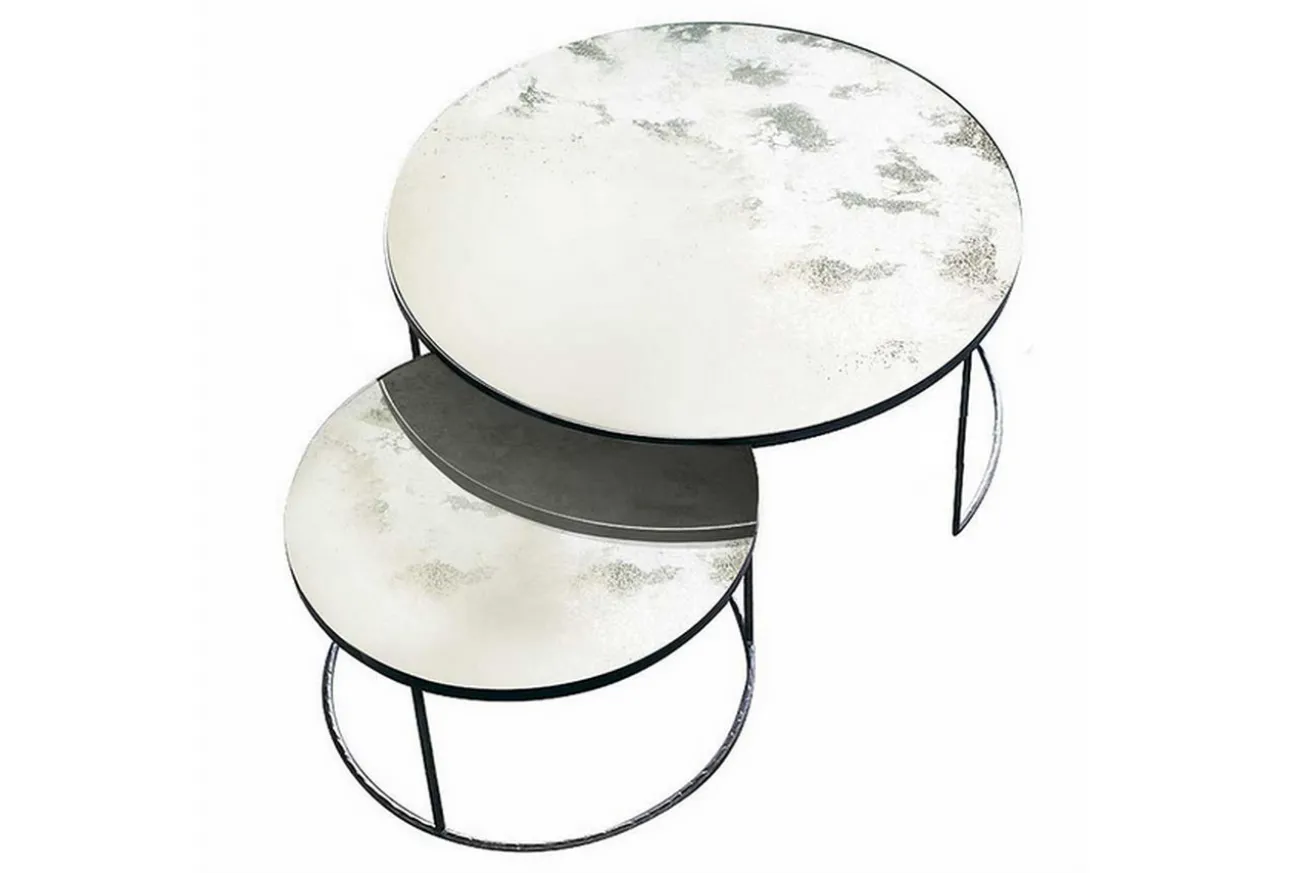 Couchtisch Set Nesting rund clear
