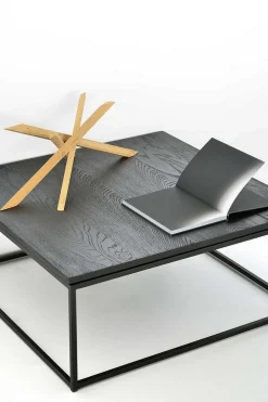 Couchtisch Thin Eiche Metall schwarz B 70 cm