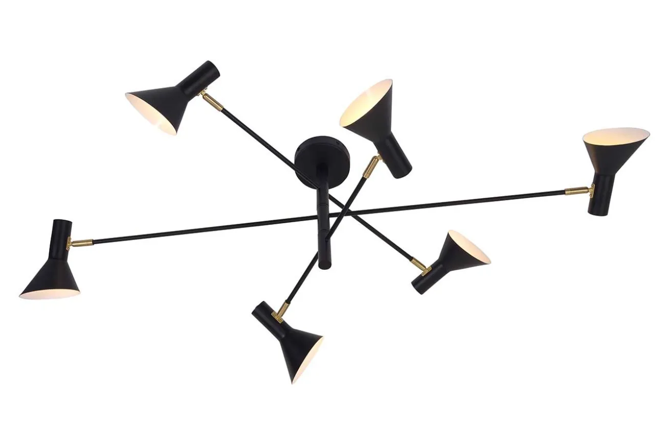 Deckenlampe Izmir Eisen schwarz