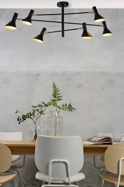 Deckenlampe Izmir Eisen schwarz