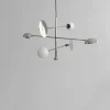 Deckenlampe Sahn Chrom/Opalglas
