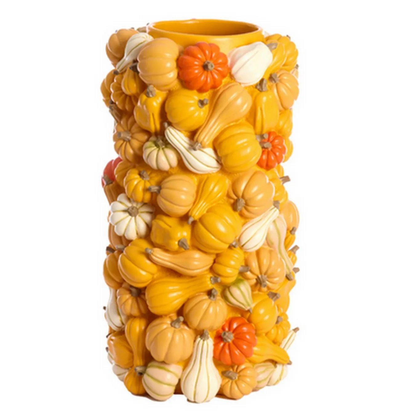 Dekovase Pumpkin gelb H 50 cm