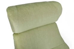 Designer Drehsessel mit Kopfstütze Stoff limette 360 ° drehbar B 79 T84 H 111 cm