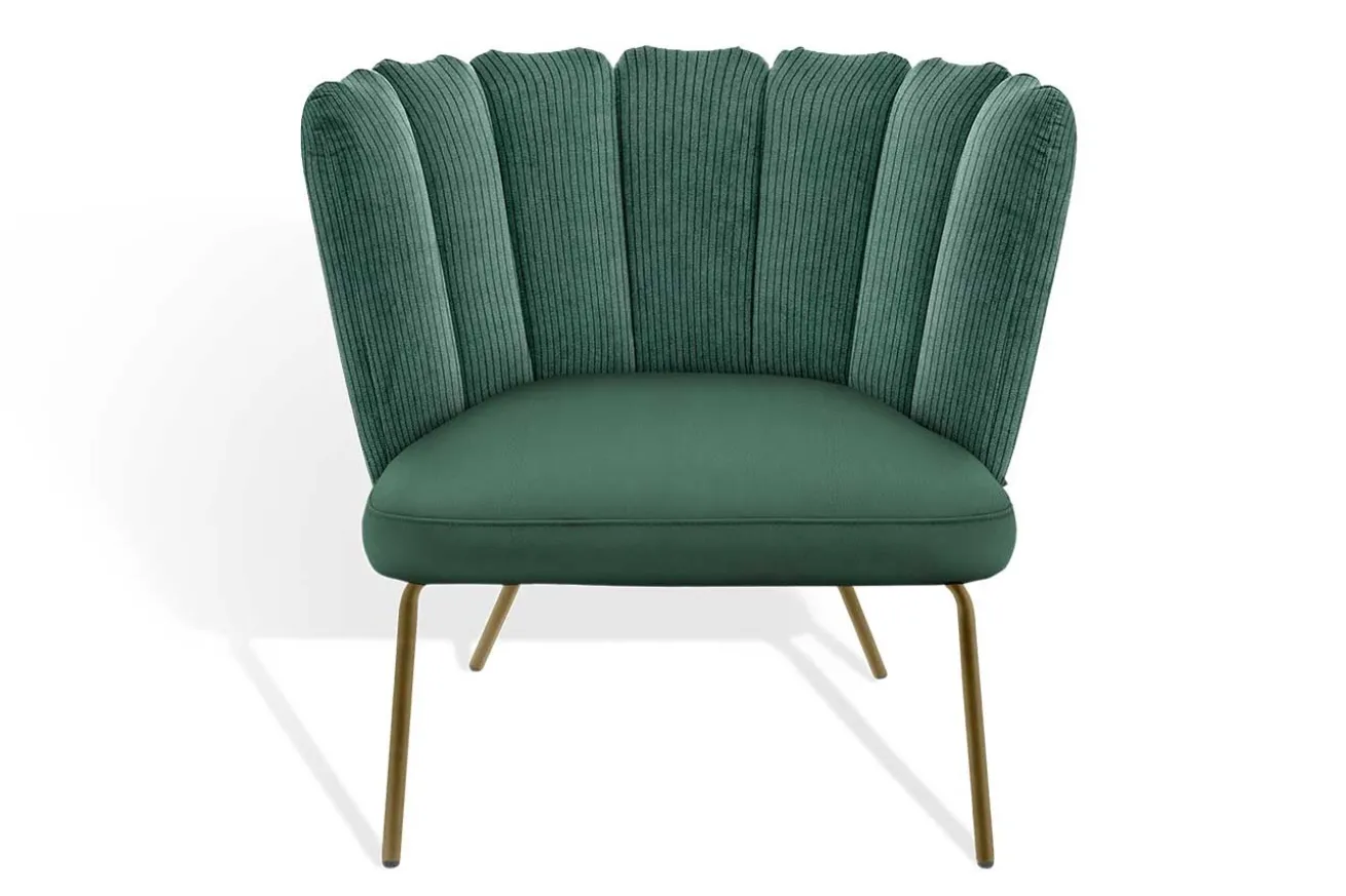 Designersessel Gaia Lounge Cord grün