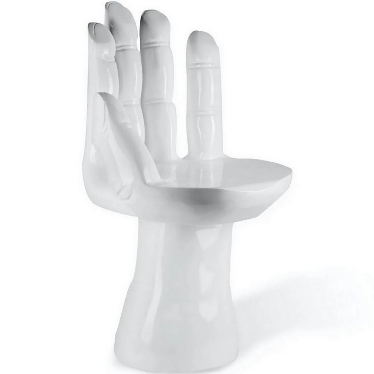 Designersessel Hand Polyester weiss