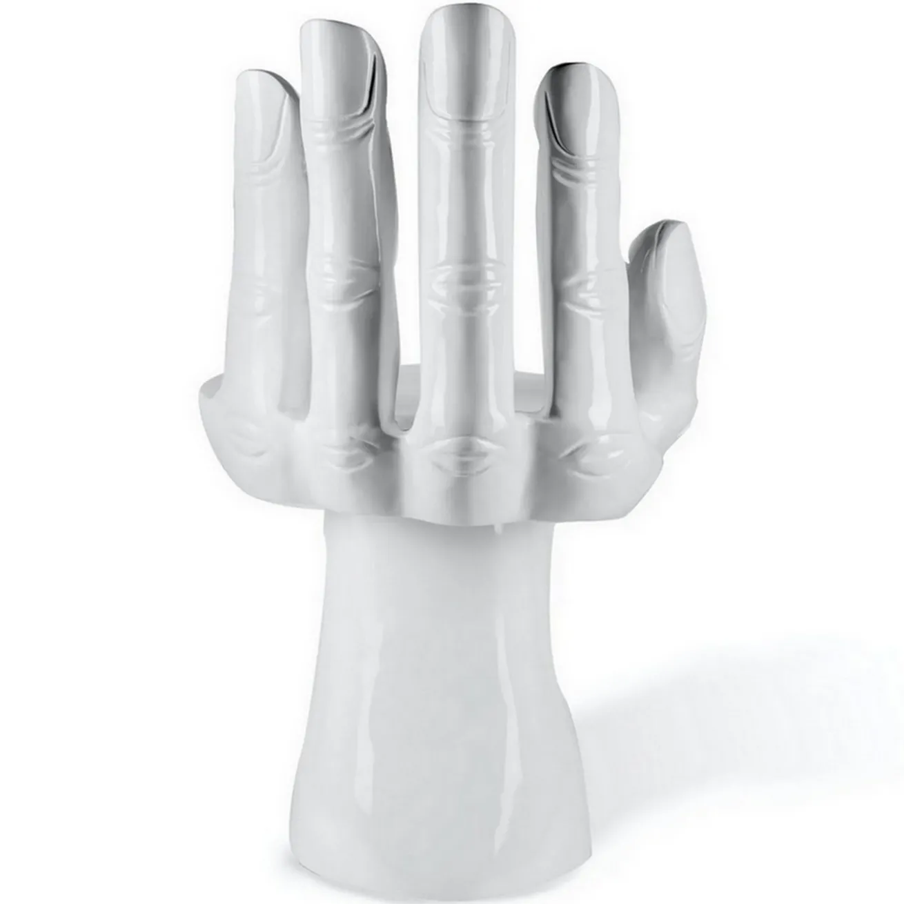 Designersessel Hand Polyester weiss