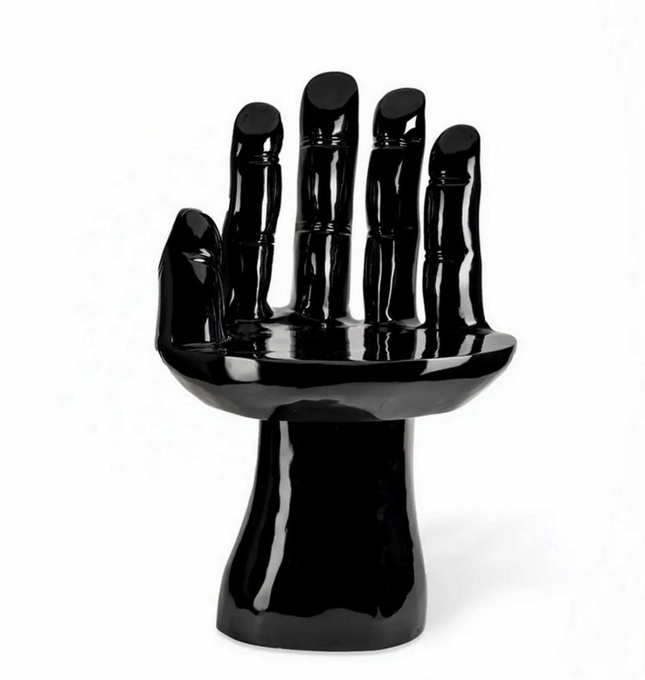 Designersessel Hand Polyester schwarz