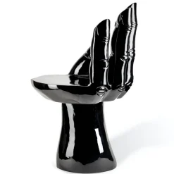 Designersessel Hand Polyester schwarz