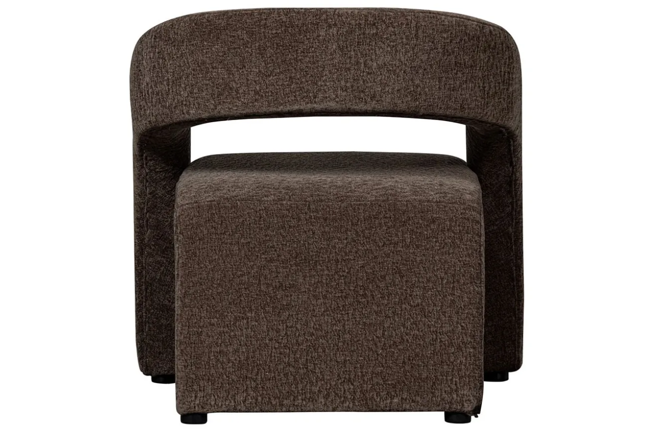 Designersessel Radia Stoff braun
