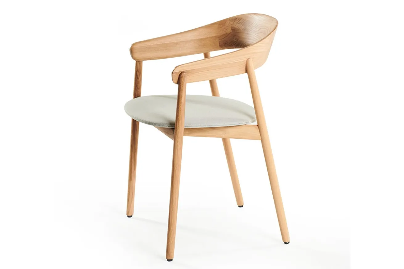 Designerstuhl Unaj mit Arm Eiche