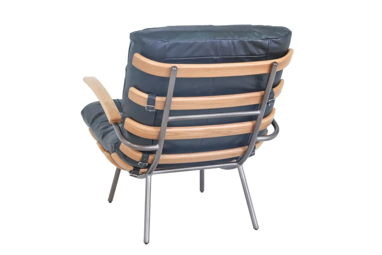 Designsessel Chester Leder schwarz