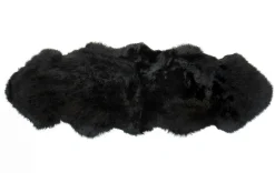Doppelfell schwarz B 180-190 cm