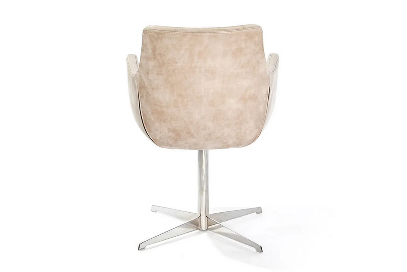 Drehsessel Aquilo Leder beige