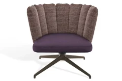 Drehsessel Gaia Lounge Stoff lila