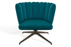 Drehsessel Gaia Lounge Stoff petrol