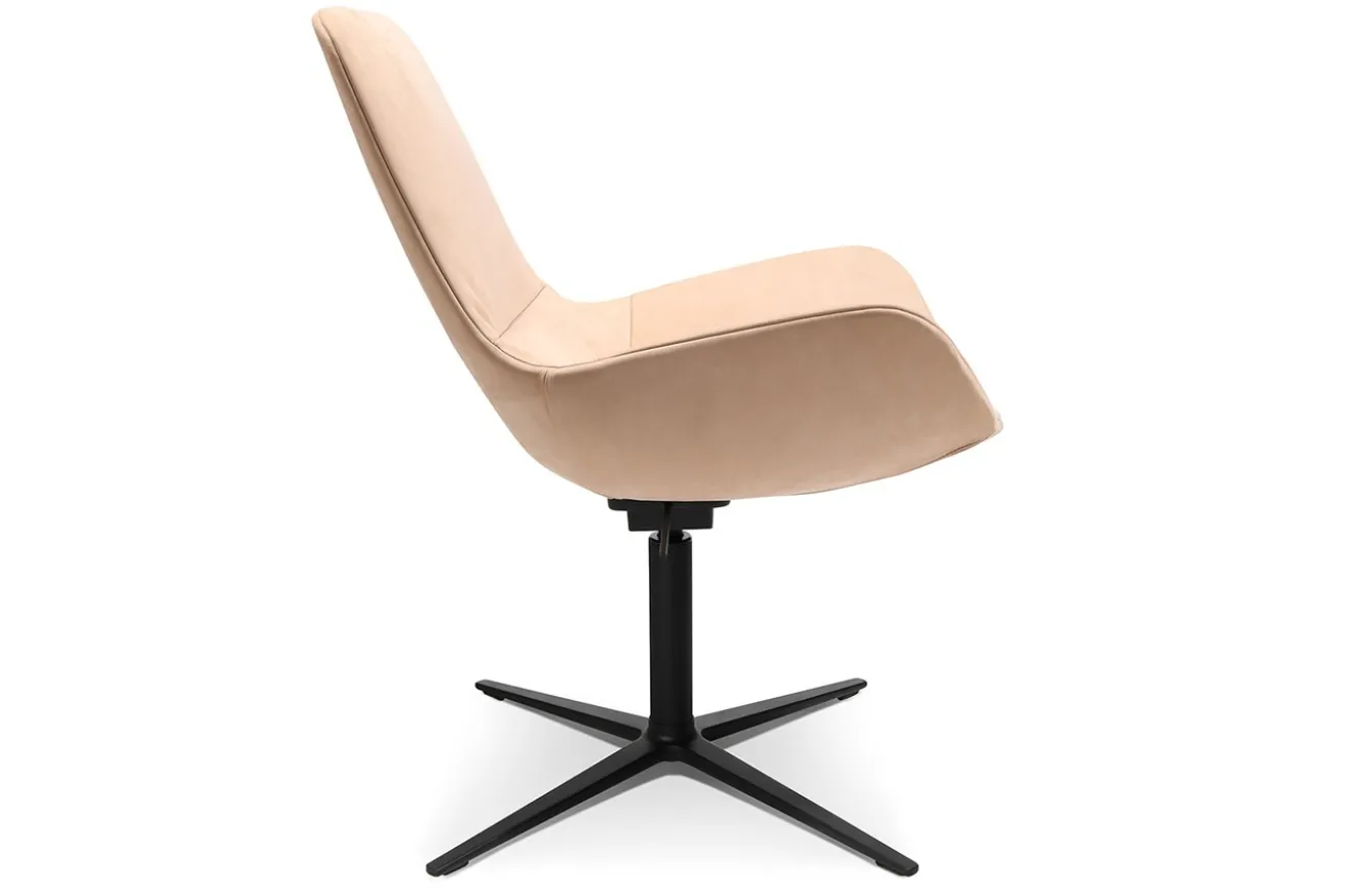 Drehsessel W-Club Low Leder beige