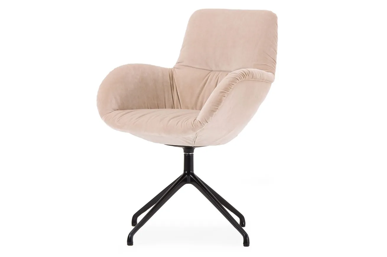 Drehstuhl Jona Leger mit Arm Stoff beige