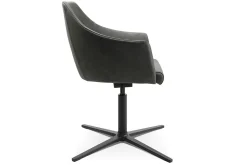 Drehstuhl W-Cube 3 mit Arm Leder grau