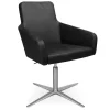 Drehstuhl W-Cube 1 mit Arm Leder schwarz