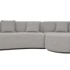 Ecksofa Alexa Stoff grau