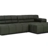 Ecksofa Cube Stoff dunkelgrün