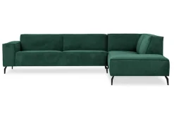 Ecksofa Nador Stoff dunkelgrün