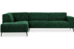 Ecksofa Nador Stoff flaschengrün