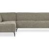 Ecksofa Nador Stoff hellbraun