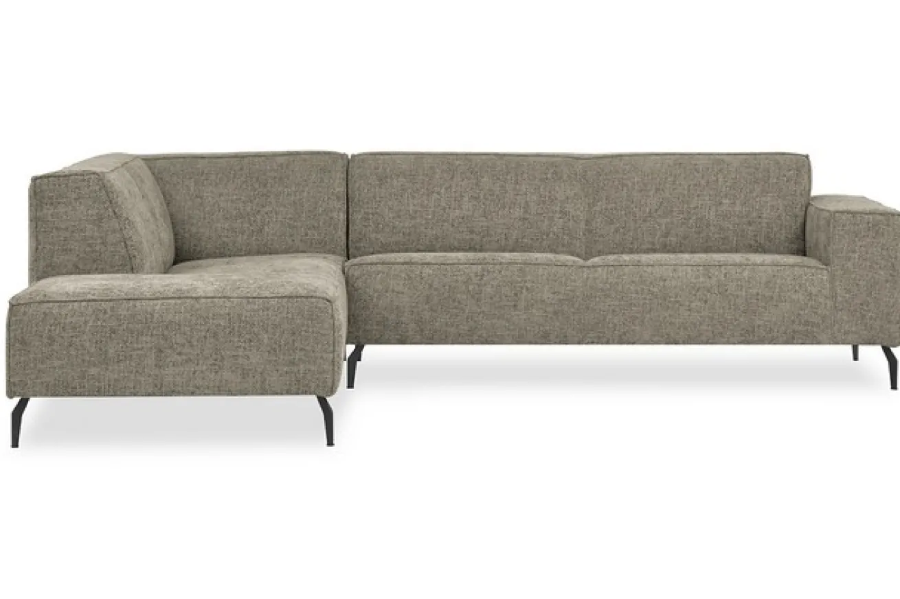 Ecksofa Nador Stoff hellbraun