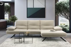 Ecksofa Phoebe Stoff hellgrau