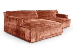 Ecksofa Plantes Cord rost rechts