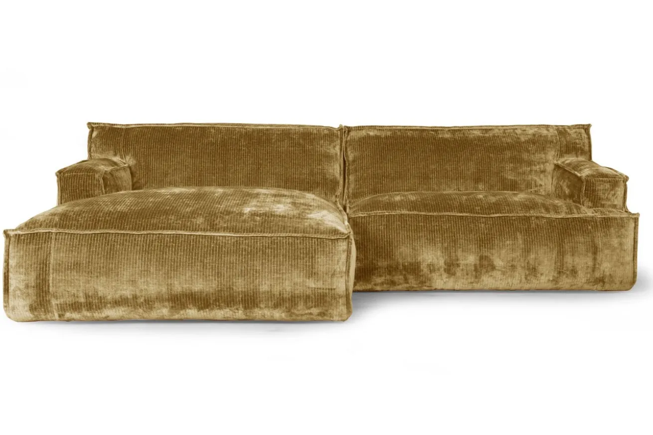 Ecksofa Plantes Cord rost rechts