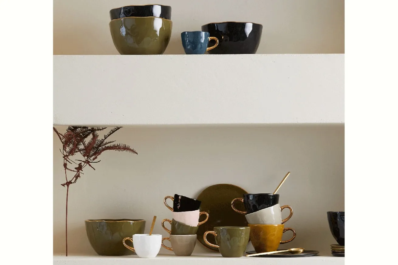 Espressotasse Porzellan petrol