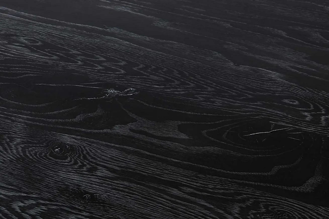 Esstisch Can oval Eiche massiv schwarz