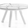 Esstisch Elsa Keramikoberfläche weiss 125