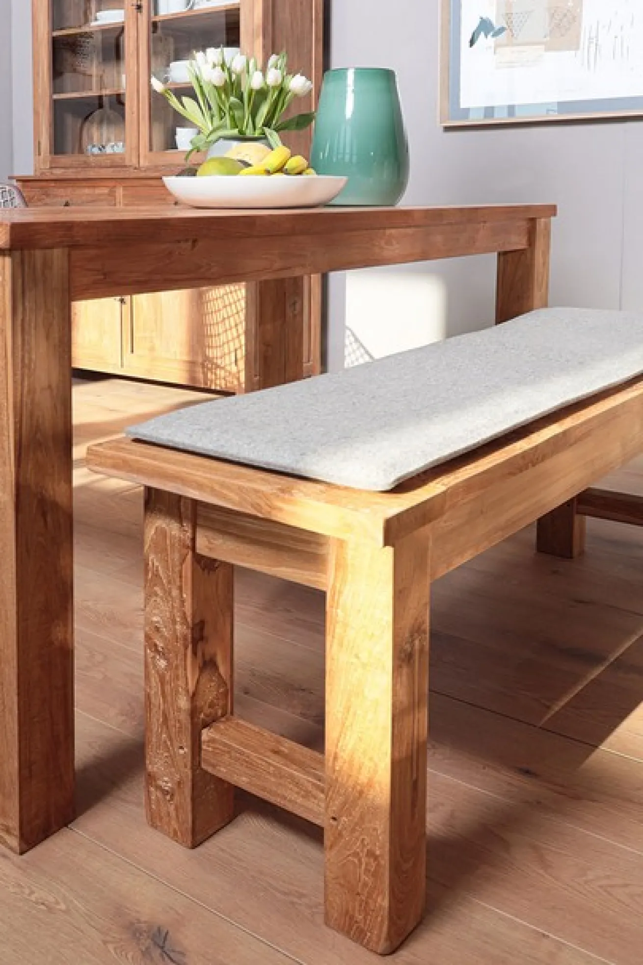 Esstisch Loft Teakholz massiv 180 cm