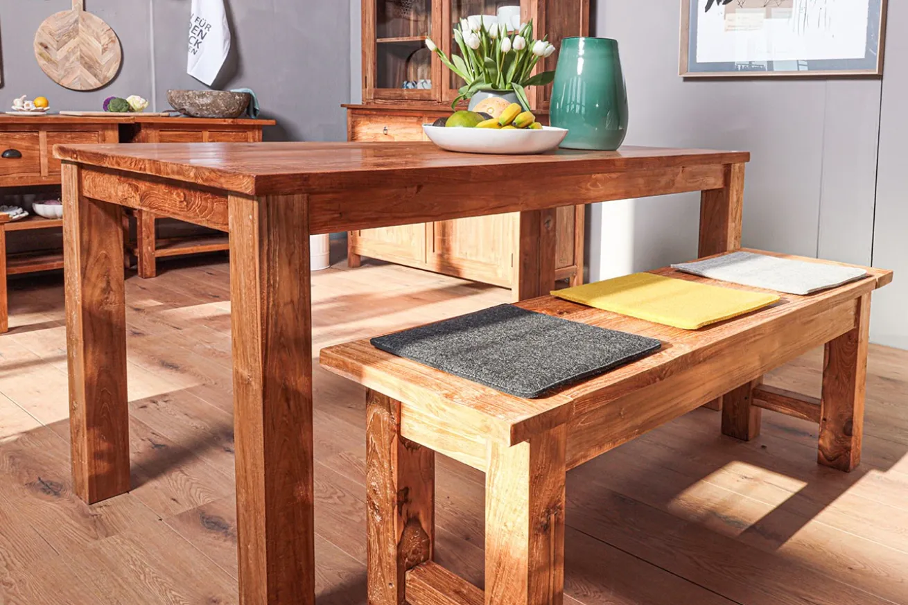 Esstisch Loft Teakholz massiv 160 cm