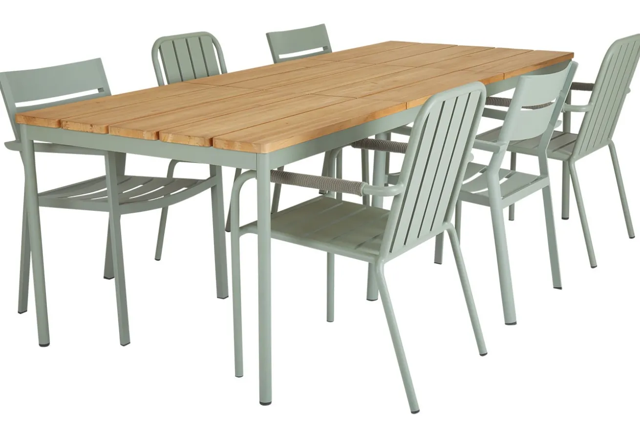 Esstisch Nox Teak grün 238cm