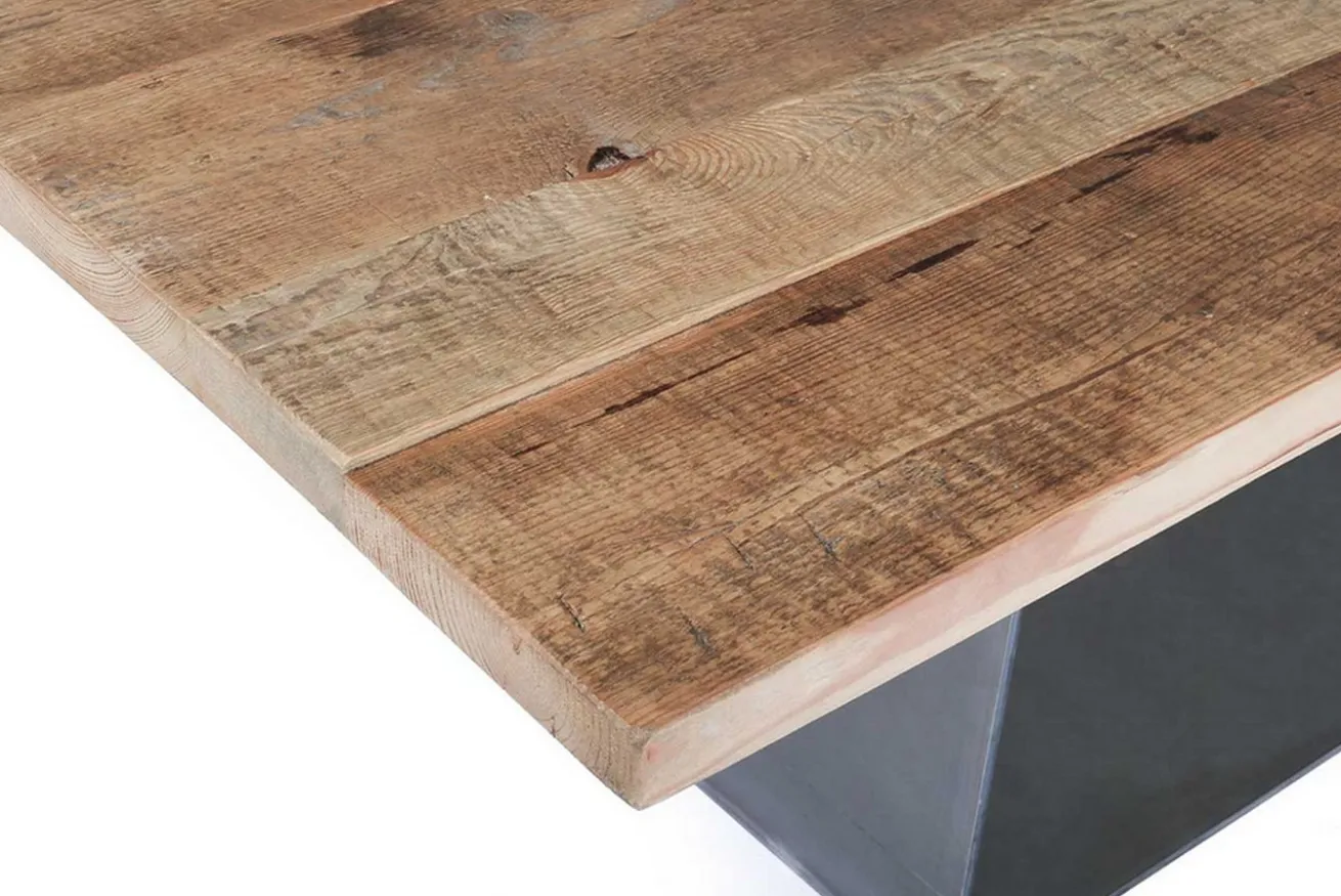 Esstisch Pine Alt Kiefer Stahlfuss 220*100 cm