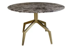 Esstisch Razor Marmor braun D 120 cm