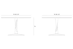 Esstisch Torsion Eiche schwarz D 127 cm